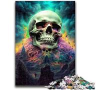 Jigsaw Puzzles for Teenagers 1000 Pieces Psychedelic Skull Puzzles for Adults,Challenging Family Activity Games DIY Toy for Home Wall Decor Gifts (75x50cm)