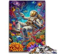 Jigsaw Puzzles for Teenagers 1000 Pieces Psychedelic Smoke Astronaut Learning Educational Toys Family Games Gifts for Friends And Family 26x38cm