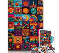 Jigsaw Puzzles for Teenagers 1000 Pieces Psychedelic Things, Family Fun,with Fully Interlocking Randomly Shaped Pieces for And Age 14 Years Up 38x26cm