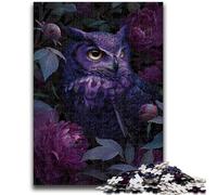 Jigsaw Puzzles for Teenagers 1000 Pieces Purple Owl 1000 Pieces for Teenagers,Stress Reliever Difficult Challenge Secret Santa Gifts (38x26cm)