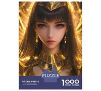 Jigsaw Puzzles for Teenagers 1000 Pieces Queen Cleopatra in Gold Jigsaws for Adults Fun Games For Family Fun for Is Ideal As A Gift 38x26cm/1000pcs