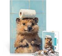 Jigsaw Puzzles for teenagers 1000 Pieces Quokka with Toilet Paper Präzisionsschnitt Wunschliste mit dem Weihnachtsmann75x50cm
