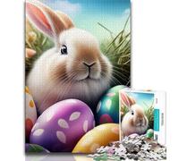 Jigsaw Puzzles for Teenagers 1000 Pieces Rabbit Easter Bunny Animal Adult Puzzles,Fun Games Wall Decoration Unique Birthday And Xmas Gifts 75x50cm