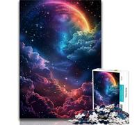 Jigsaw Puzzles for Teenagers 1000 Pieces Rainbow Clouds Adult Puzzles,family Fun Games Is Ideal As A Gift for The Whole Family 26x38cm