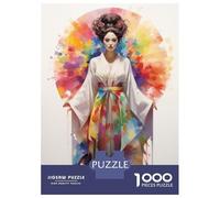 Jigsaw Puzzles for Teenagers 1000 Pieces Rainbow Geisha Jigsaw for Adults Relaxing Games Home Decoration Unique Gifts for Birthday And Christmas 38x26cm/1000pcs