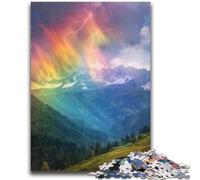 Jigsaw Puzzles for Teenagers 1000 Pieces Rainbow Lightning Teenager Puzzles,Educational Family Game Suitable for Desktop Decoration (75x50cm)