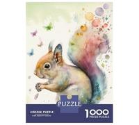 Jigsaw Puzzles for Teenagers 1000 Pieces Rainbow Squirrel Jigsaws for Adults Brain Teaser Game Home Decoration Parent-child Interaction 38x26cm/1000pcs