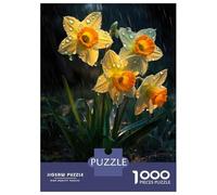 Jigsaw Puzzles for Teenagers 1000 Pieces Rainy Daffodil Flower Jigsaw Hands-on Game For Family Fun Unique Gifts for Birthday And Christmas 70x50cm/1000pcs