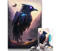 Jigsaw Puzzles for Teenagers 1000 Pieces Raven Adult Puzzles,Fun Games Wall Decoration Unique Birthday And Xmas Gifts 75x50cm