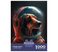 Jigsaw Puzzles for Teenagers 1000 Pieces Red Dachshund Astronaut Teenager Puzzles Relax Games Perfect Decoration Birthday And Unique Gifts 52x38cm/1000pcs