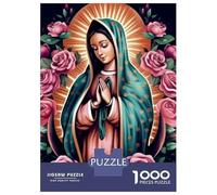 Jigsaw Puzzles for Teenagers 1000 Pieces Religion Poster2 Guadalupe Jigsaw Hands-on Game For Family Fun Unique Gifts for Birthday And Christmas 52x38cm/1000pcs