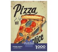 Jigsaw Puzzles for Teenagers 1000 Pieces Retro Pizza Vintage Hot Slice Wall Art Puzzles for Adults Anti-Stress Toys Wall Art Birthday And Unique Gifts 70x50cm/1000pcs