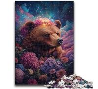 Jigsaw Puzzles for Teenagers 1000 Pieces Rose Brown Bear Challenging To Complete But Fun And Humorous Birthday Present, Gifts, Wall Art 38x26cm