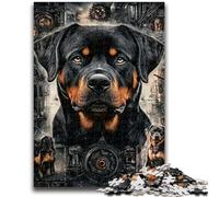 Jigsaw Puzzles for Teenagers 1000 Pieces Rottweiler Collage Vibrant And Unique Design Relaxing & Challenging Puzzle Experience 50x75cm