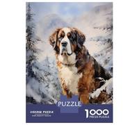 Jigsaw Puzzles for Teenagers 1000 Pieces Saint Bernard Dog Puzzles for Adults Hands-on Game Improve Memory Parent-child Interaction 70x50cm/1000pcs