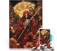 Jigsaw Puzzles for teenagers 1000 Pieces Santa Muerte with Owl Help the brain exercise addictive toys to cultivate patience 26x38cm wall decoration for ages 14+