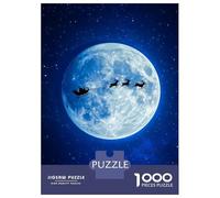 Jigsaw Puzzles for Teenagers 1000 Pieces Santas Sleigh on Christmas Eve Jigsaws for Adults Relaxing Games Analysis And Logic Difficult And Challenge 52x38cm/1000pcs