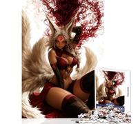 Jigsaw Puzzles for Teenagers 1000 Pieces Scarlet Fox Spirit Educational Toy Funny Gift Impossible Game Improving Love between Couples Size 38x26cm