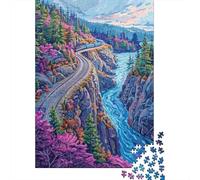 Jigsaw Puzzles for Teenagers 1000 Pieces Scenic Train Journey Through Mountains Puzzle for Adults Relaxing Games Home Decoration for Is Ideal As A Gift 52x38cm/1000pcs
