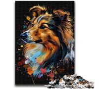 Jigsaw Puzzles for Teenagers 1000 Pieces Shetland Sheepdog Adult Jigsaw,Stress Reliever Difficult Challenge Unique Home Decor And Gifts (26x38cm)
