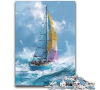 Jigsaw Puzzles for Teenagers 1000 Pieces Ship Sailing on The Sea Teenager Jigsaw,Challenging Difficult Deal As Gifts for The Whole Family (38x26cm)