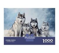 Jigsaw Puzzles for Teenagers 1000 Pieces Siberian Husky Pack Jigsaw Hands-on Game For Family Fun Unique Gifts for Birthday And Christmas 38x26cm/1000pcs