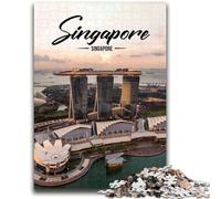 Jigsaw Puzzles for Teenagers 1000 Pieces Singapore 1000 Piece Jigsaw,Artistic Wall Decor & Birthday Gift Idea for Friends, Home Office (50x75cm)