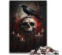 Jigsaw Puzzles for Teenagers 1000 Pieces Skeleton Crow Educational Game Challenge Toy Wall Decoration Unique Birthday And Xmas Gifts 50x75cm