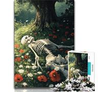 Jigsaw Puzzles for Teenagers 1000 Pieces Skeleton,Educational Games Home Decoration Birthday Present,Gifts,Wall Art (38x26cm)