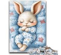 Jigsaw Puzzles for Teenagers 1000 Pieces Sleeping Bunny Adult Puzzles,family Fun Games Is Ideal As A Gift for The Whole Family (75x50cm)