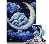 Jigsaw Puzzles for Teenagers 1000 Pieces Sleeping Elephant 1000 Pieces for Adults,Family Educational Games Home Decoration Gift 26x38cm