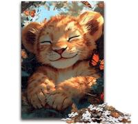 Jigsaw Puzzles for Teenagers 1000 Pieces Sleeping Lion Cub Vibrant And Unique Design Relaxing & Challenging Puzzle Experience 50x75cm