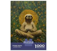Jigsaw Puzzles for Teenagers 1000 Pieces Sloth in Meditation Puzzles for Adults Hands-on Game Difficult Challenge for Is Ideal As A Gift 70x50cm/1000pcs
