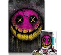 Jigsaw Puzzles for Teenagers 1000 Pieces Smiling Emoticon,Stress Reliever Difficult Challenge Unique Home Decor And Gifts 38x26cm