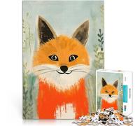 Jigsaw Puzzles for teenagers 1000 Pieces Smiling Fox Painting Spielspielzeug Tolle Geschenke und Spielzeuge38x26cm