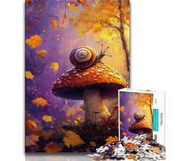 Jigsaw Puzzles for Teenagers 1000 Pieces Snail Mushroom Adult Jigsaw,Staycation Kill Time with Fully Interlocking Randomly Shaped Pieces 26x38cm