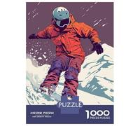 Jigsaw Puzzles for Teenagers 1000 Pieces Snowboarder Ski Snow Puzzles for Adults Hands-on Game Difficult Challenge for Is Ideal As A Gift 70x50cm/1000pcs