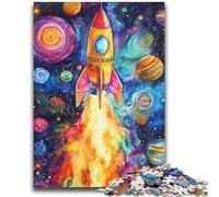 Jigsaw Puzzles for Teenagers 1000 Pieces Space Rocket Suitable for People Aged 14 And Above Educational Game Challenge Toy Gift For Birthdays 50x75cm
