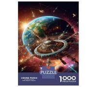 Jigsaw Puzzles for Teenagers 1000 Pieces Space Station Orbiting Earth Puzzle for Adults Toy Wall Decor Difficult Challenge for Is Ideal As A Gift 70x50cm/1000pcs