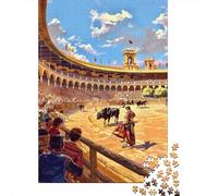 Jigsaw Puzzles for Teenagers 1000 Pieces Spain Bullfighting Arena-2 Puzzles for Adults Anti-Stress Toys Wall Art Birthday And Unique Gifts 70x50cm/1000pcs