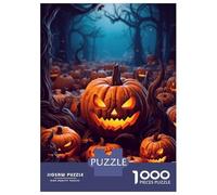 Jigsaw Puzzles for Teenagers 1000 Pieces Spooky Jack-o-Lanterns Teenager Puzzles Toy Wall Decor Home Decoration Parent-child Interaction 38x26cm/1000pcs