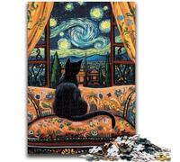 Jigsaw Puzzles for Teenagers 1000 Pieces Star Cat Teenager Jigsaw,Challenging Difficult Deal As Gifts for The Whole Family (38x26cm)