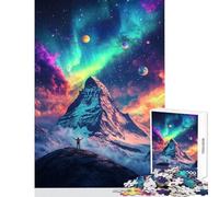 Jigsaw Puzzles for Teenagers 1000 Pieces Starry Peaks A Cosmic Ascent Create Lasting Family Memories Memorable Seasonal (38x52cm)