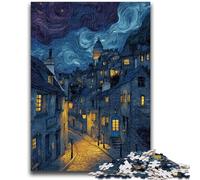 Jigsaw Puzzles for Teenagers 1000 Pieces Street Under The Night Sky for Age 14 Years And over Beautiful Design GameBeautiful Design Game Great Gift 50x75cm