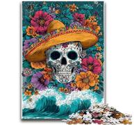Jigsaw Puzzles for Teenagers 1000 Pieces Sugar Skull Help The Brain Exercise Addictive Toys to Cultivate Patience Perfect Decoration 50x75cm