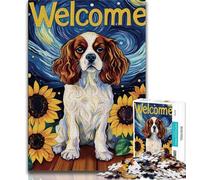 Jigsaw Puzzles for Teenagers 1000 Pieces Sunflower Beagle Teenager Jigsaw,Challenging Difficult Deal As Gifts for The Whole Family 75x50cm