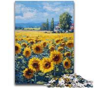 Jigsaw Puzzles for Teenagers 1000 Pieces Sunflower Field Challenging To Complete But Fun And Humorous Birthday Present, Gifts, Wall Art 38x26cm