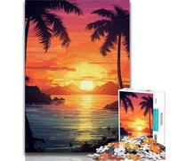 Jigsaw Puzzles for Teenagers 1000 Pieces Sunset from An Islandhet Teenager Jigsaw,Educational Toy Funny Family Games Unique Home Decor (size 75x50cm)