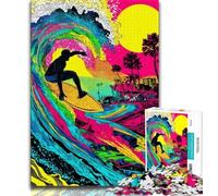 Jigsaw Puzzles for Teenagers 1000 Pieces Surf Graffiti Teenager Jigsaw,Stress Reliever Difficult Challenge Secret Santa Gifts (size 75x50cm)