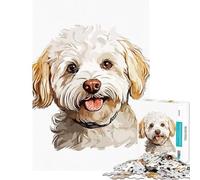 Jigsaw Puzzles for Teenagers 1000 Pieces Sweet Dog Difficult And Challenge Stress Reliever Brain Teaser Game for And from 14 Years And over (50x75cm)